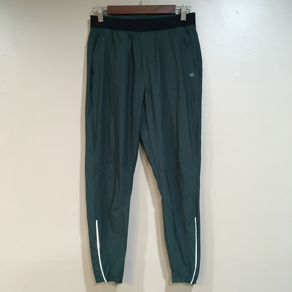 Kenneth Cole Performance Jogger Pants Mens S Green Tapered Gym‎ Workout Lounge